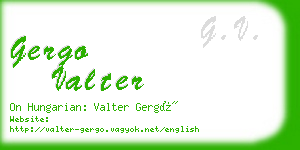 gergo valter business card